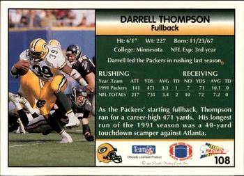 1992 Pacific #108 Darrell Thompson Back