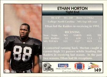 1992 Pacific #149 Ethan Horton Back