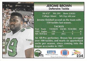 1992 Pacific #234 Jerome Brown Back