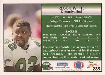 1992 Pacific #239 Reggie White Back