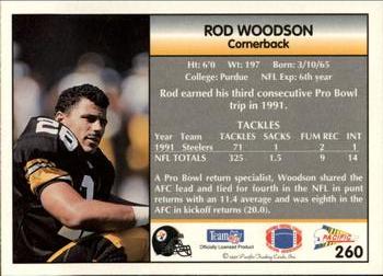 1992 Pacific #260 Rod Woodson Back