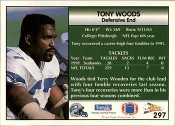 1992 Pacific #297 Tony Woods Back
