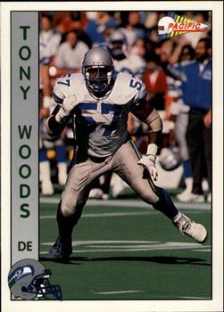 1992 Pacific #297 Tony Woods Front