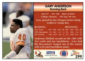 1992 Pacific #299 Gary Anderson Back