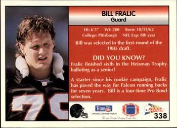 1992 Pacific #338 Bill Fralic Back