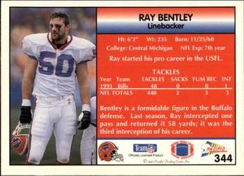 1992 Pacific #344 Ray Bentley Back