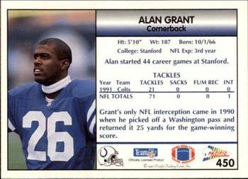 1992 Pacific #450 Alan Grant Back