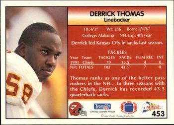 1992 Pacific #453 Derrick Thomas Back