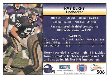 1992 Pacific #506 Ray Berry Back