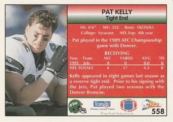 1992 Pacific #558 Pat Kelly Back