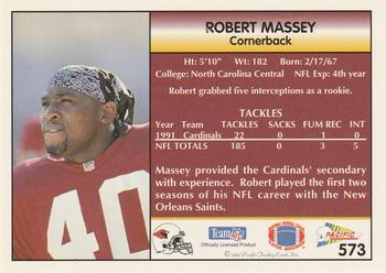1992 Pacific #573 Robert Massey Back