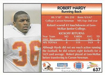 1992 Pacific #637 Robert Hardy Back