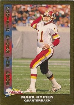 1992 Pacific - Pacific Picks the Pros Gold #1 Mark Rypien Front