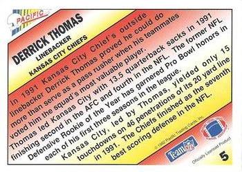 1992 Pacific - Pacific Picks the Pros Gold #5 Derrick Thomas Back