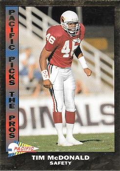 1992 Pacific - Pacific Picks the Pros Gold #8 Tim McDonald Front