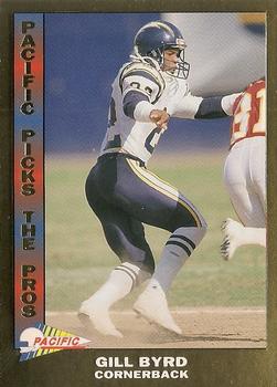 1992 Pacific - Pacific Picks the Pros Gold #13 Gill Byrd Front