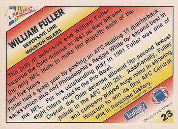 1992 Pacific - Pacific Picks the Pros Gold #23 William Fuller Back