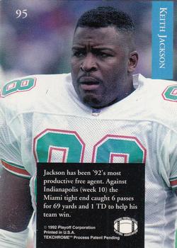 1992 Playoff #95 Keith Jackson Back