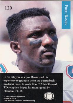 1992 Playoff #120 Fred Banks Back