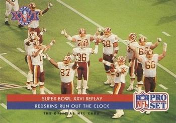 1992 Pro Set #72 Super Bowl XXVI Replay Front