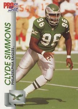 1992 Pro Set #613 Clyde Simmons Front