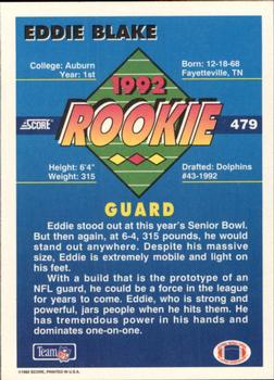 1992 Score #479 Eddie Blake Back