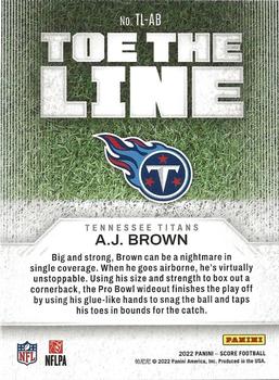 2022 Score - Toe the Line #TL-AB A.J. Brown Back