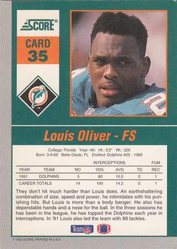 1992 Score - Gridiron Stars #35 Louis Oliver Back