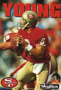 1992 SkyBox Impact #38 Steve Young Front