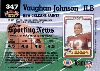 1992 Stadium Club #347 Vaughan Johnson Back