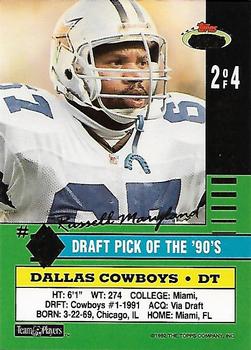 1992 Stadium Club - No. 1 Draft Picks of the '90s #2 Russell Maryland Back