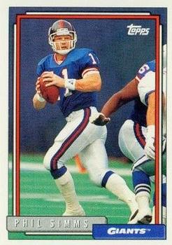 1992 Topps #750 Phil Simms Front