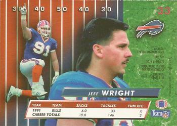 1992 Ultra #33 Jeff Wright Back
