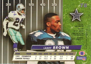 1992 Ultra #78 Larry Brown Back
