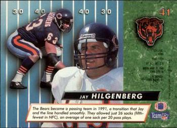 1992 Ultra #41 Jay Hilgenberg Back