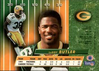1992 Ultra #128 LeRoy Butler Back