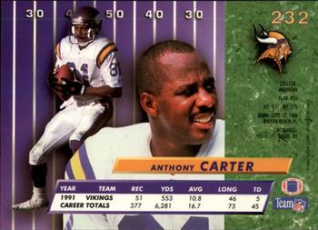 1992 Ultra #232 Anthony Carter Back