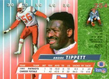 1992 Ultra #254 Andre Tippett Back