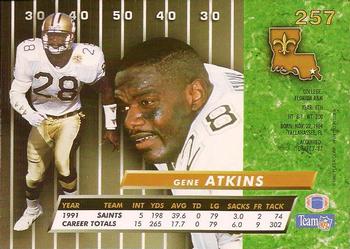 1992 Ultra #257 Gene Atkins Back