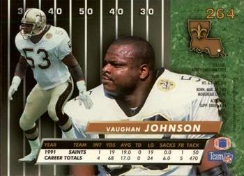 1992 Ultra #264 Vaughan Johnson Back