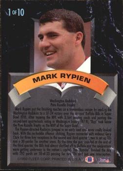 1992 Ultra - Award Winners #1 Mark Rypien Back