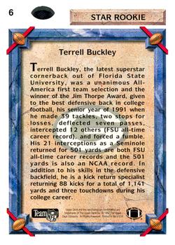 1992 Upper Deck #6 Terrell Buckley Back