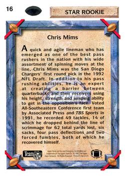 1992 Upper Deck #16 Chris Mims Back