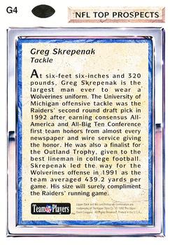 1992 Upper Deck - Gold #G4 Greg Skrepenak Back
