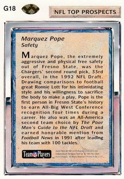 1992 Upper Deck - Gold #G18 Marquez Pope Back