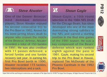 1992 Upper Deck - Pro Bowl #PB12 Steve Atwater / Shaun Gayle Back