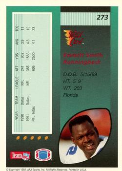 1992 Wild Card #273 Emmitt Smith Back