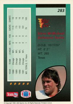 1992 Wild Card #283 Steve McMichael Back