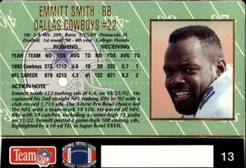 1993 Action Packed #13 Emmitt Smith Back