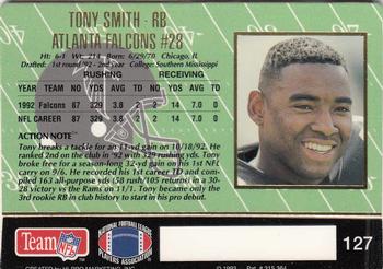 1993 Action Packed #127 Tony Smith Back